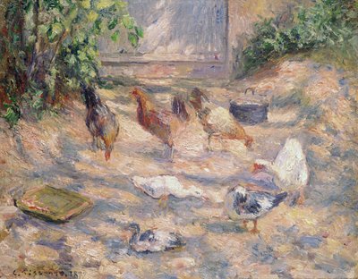 Farmyard at Pontoise by Camille Jacob Pissarro